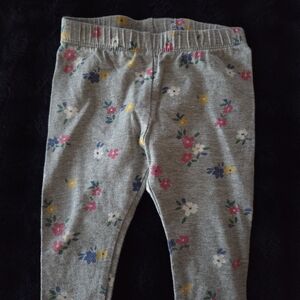 GAP Kids Floral Print Leggings - Gray Multicolor